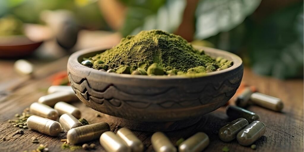 kratom alkaloids produced